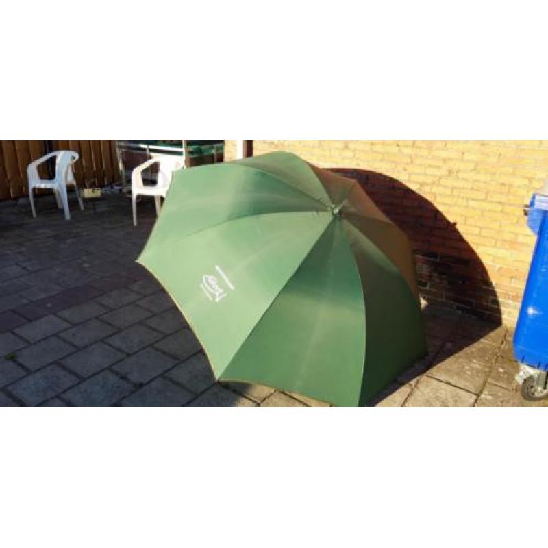 te koop grote vis paraplu 2 meter in doorsnee 190 cm lang